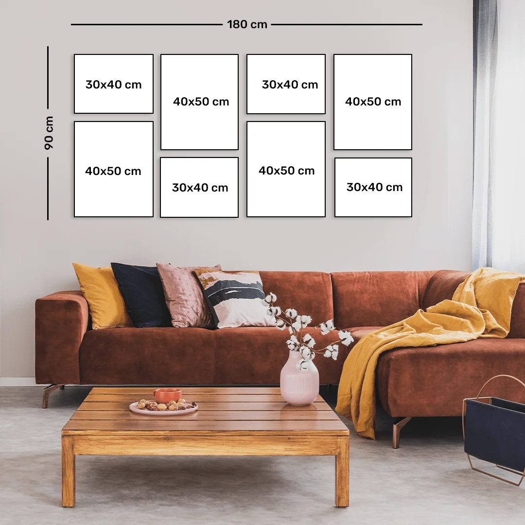 ⁦סט קיר משפחה דגם "בר" - 8 תמונות⁩ – תמונה ⁦2⁩