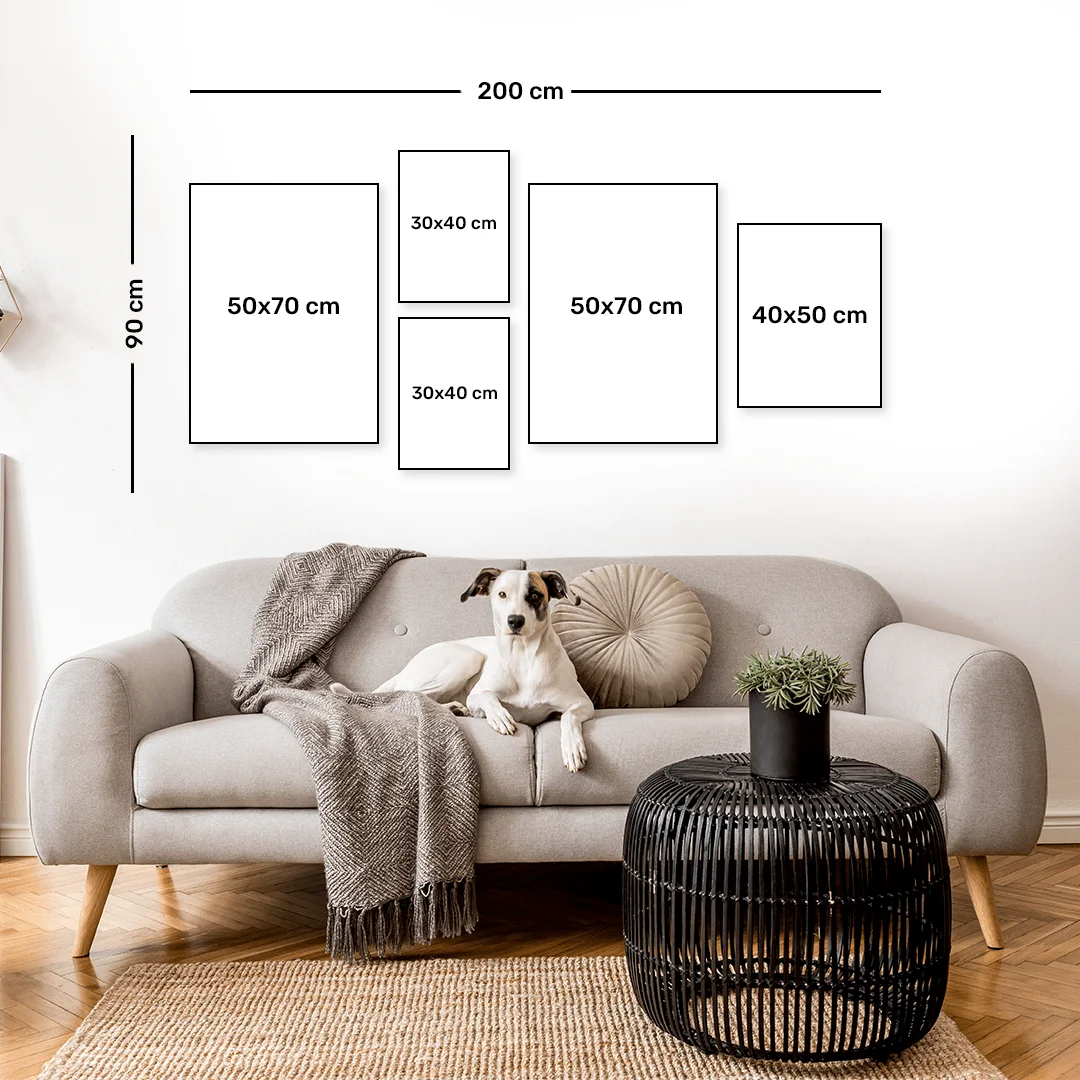 ⁦סט קיר משפחה דגם "שקד" - 5 תמונות⁩ – תמונה ⁦2⁩