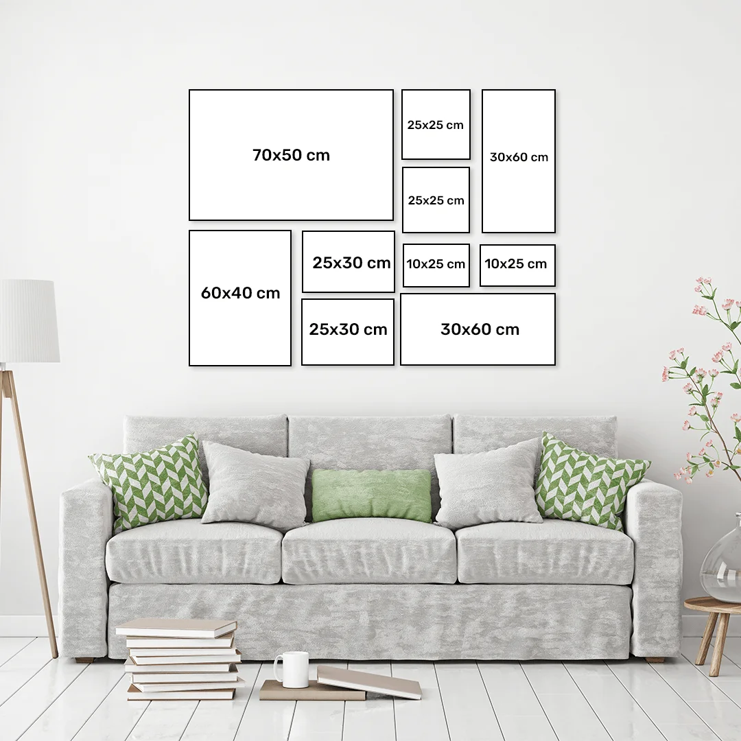 ⁦סט קיר משפחה דגם "גפן" - 10 תמונות⁩ – תמונה ⁦2⁩