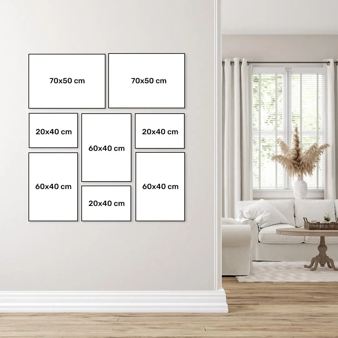 ⁦סט קיר משפחה דגם "אביב" - 8 תמונות⁩ – תמונה ⁦2⁩