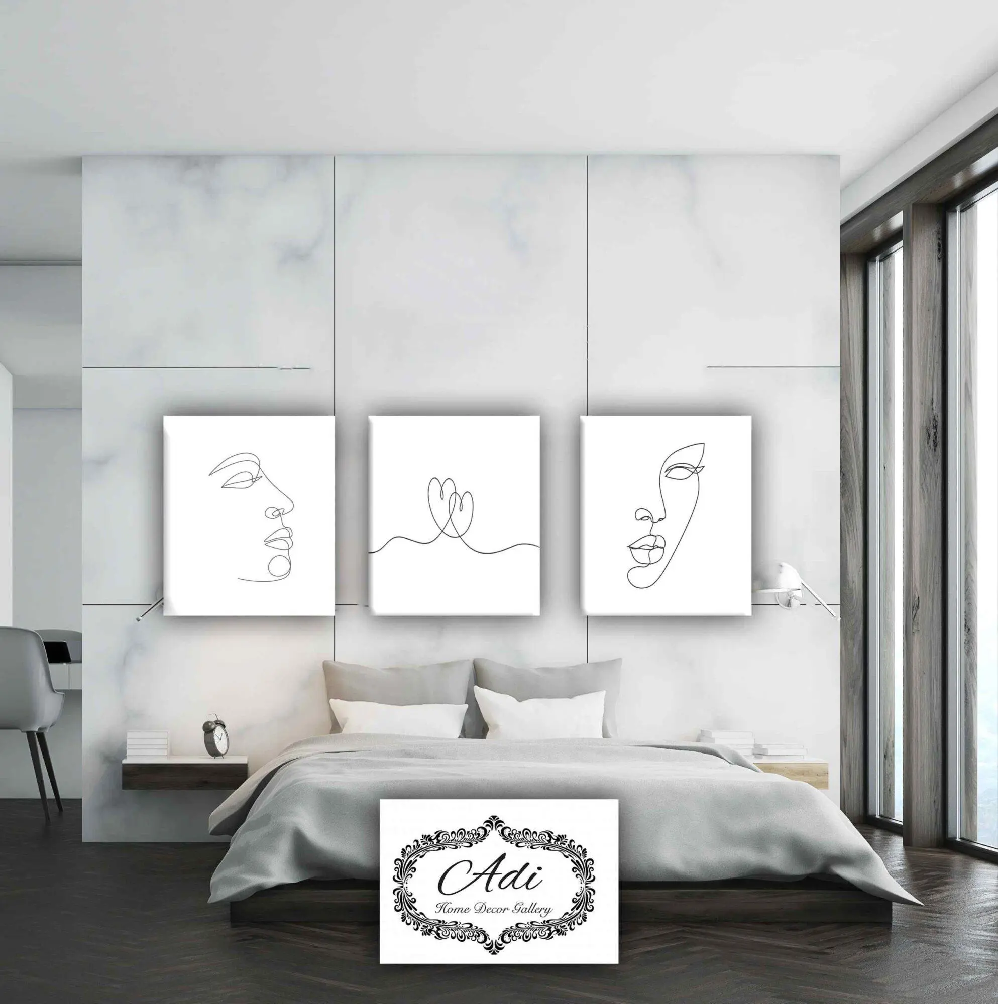 סט שלישת תמונות של ארט ליין