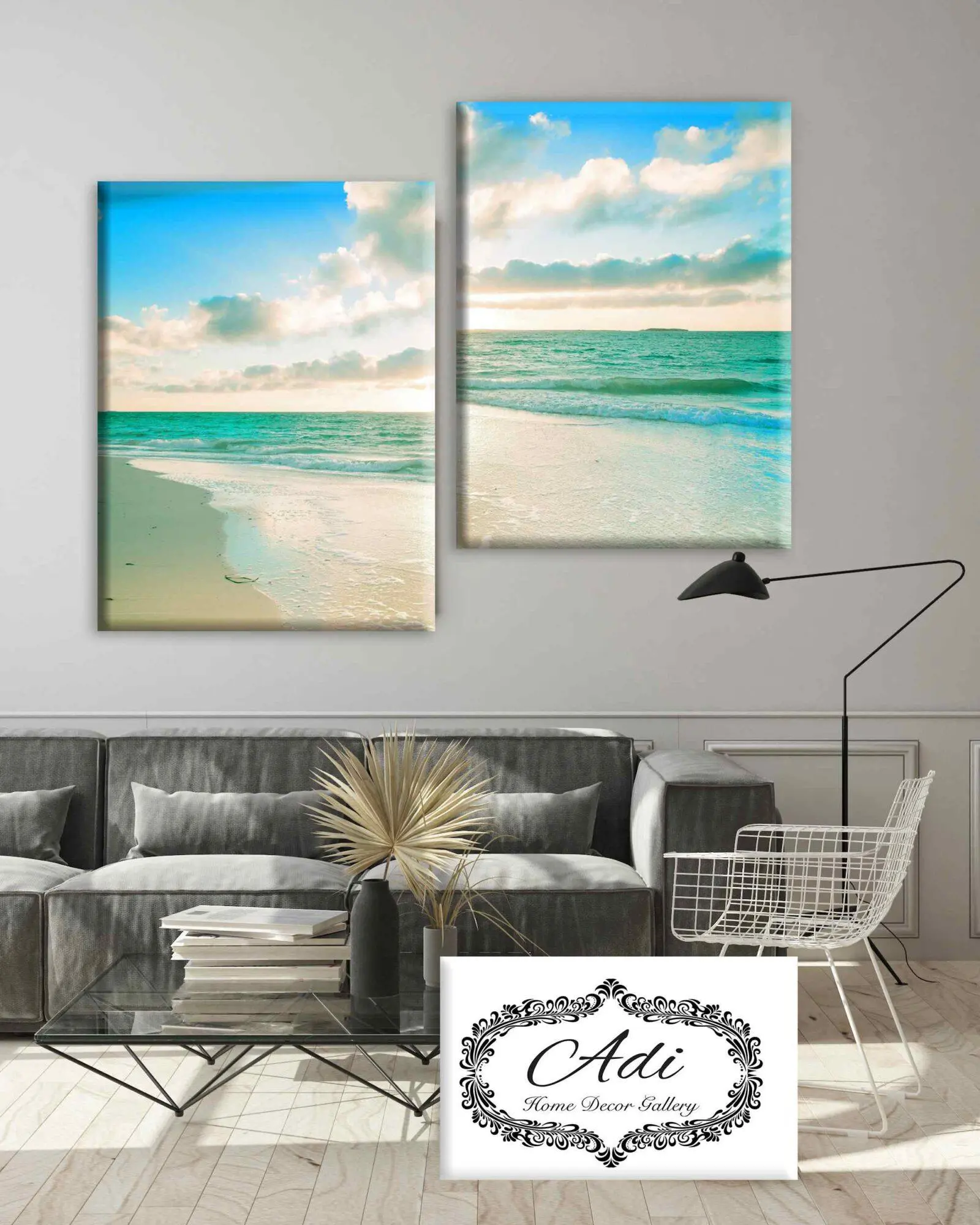 תמונה של חוף ים עם שקיעה רומנטית