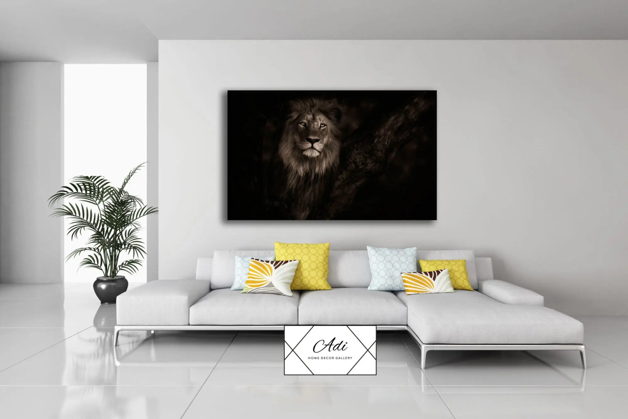 אריה שחור ודרמטי