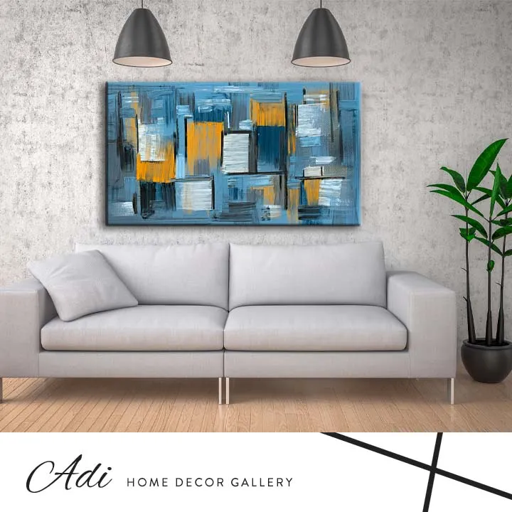 תמונת אבסטרקט בצבע צהוב אפור חום