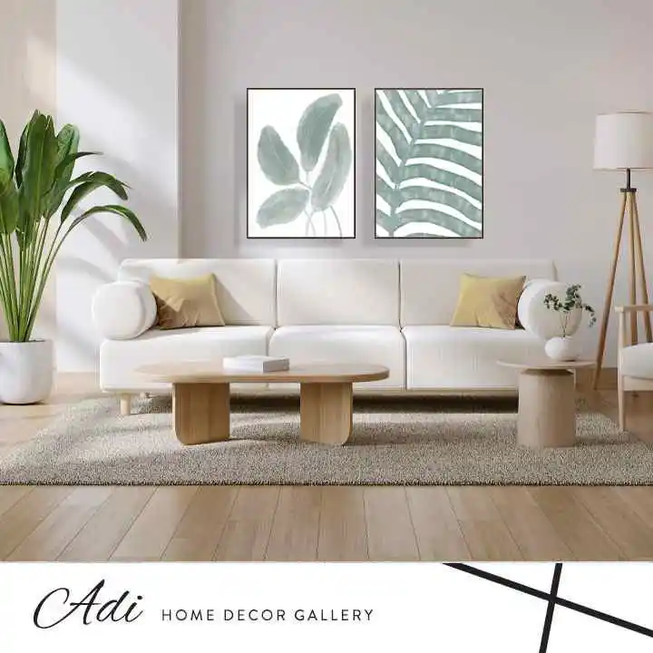 זוג תמונות עלים ירוקים