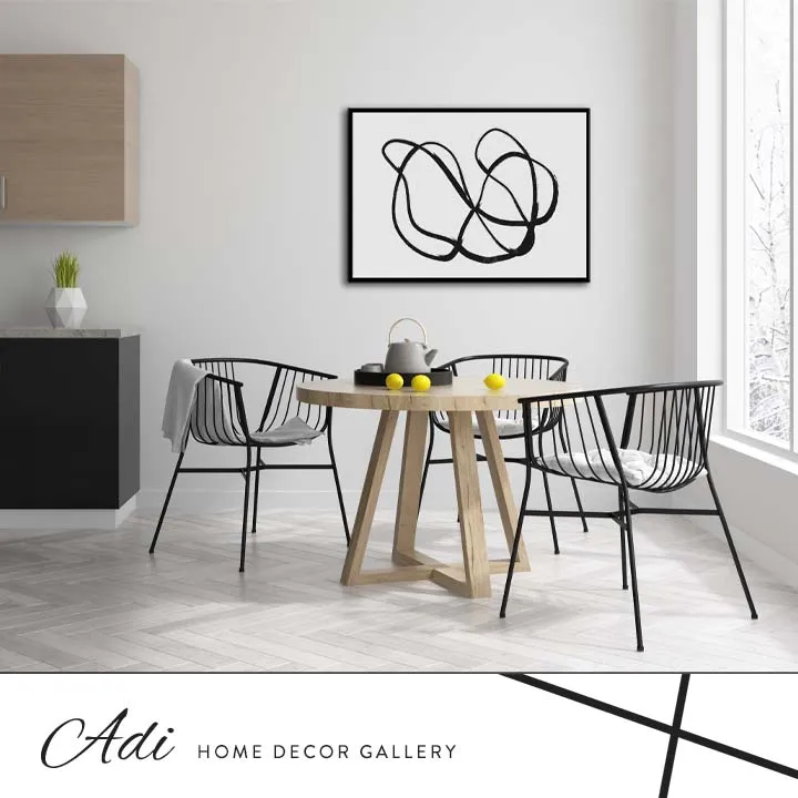 תמונת אבסטרקט קווים ארט ליין שחור לבן אפור