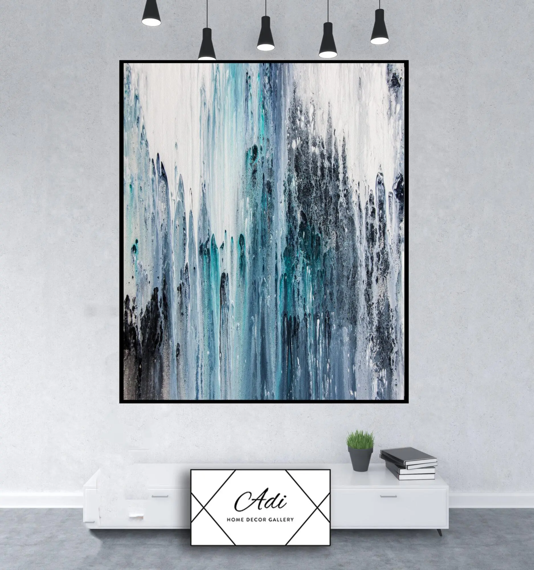 תמונה של אבסטרקט עם צבע כחול