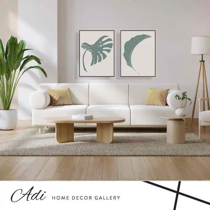 זוג תמונות עלים בגווני ירוק