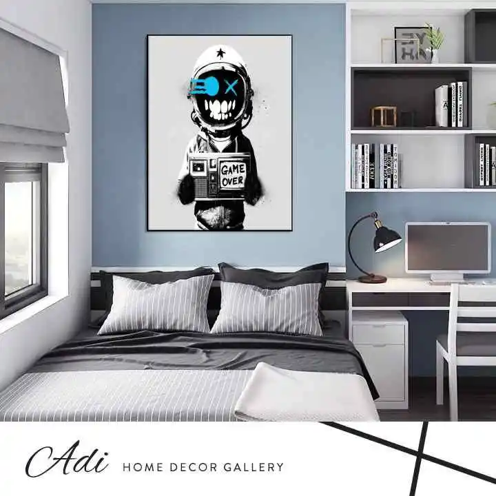 ילד גיימינג עם כיתוב המשחק נגמר