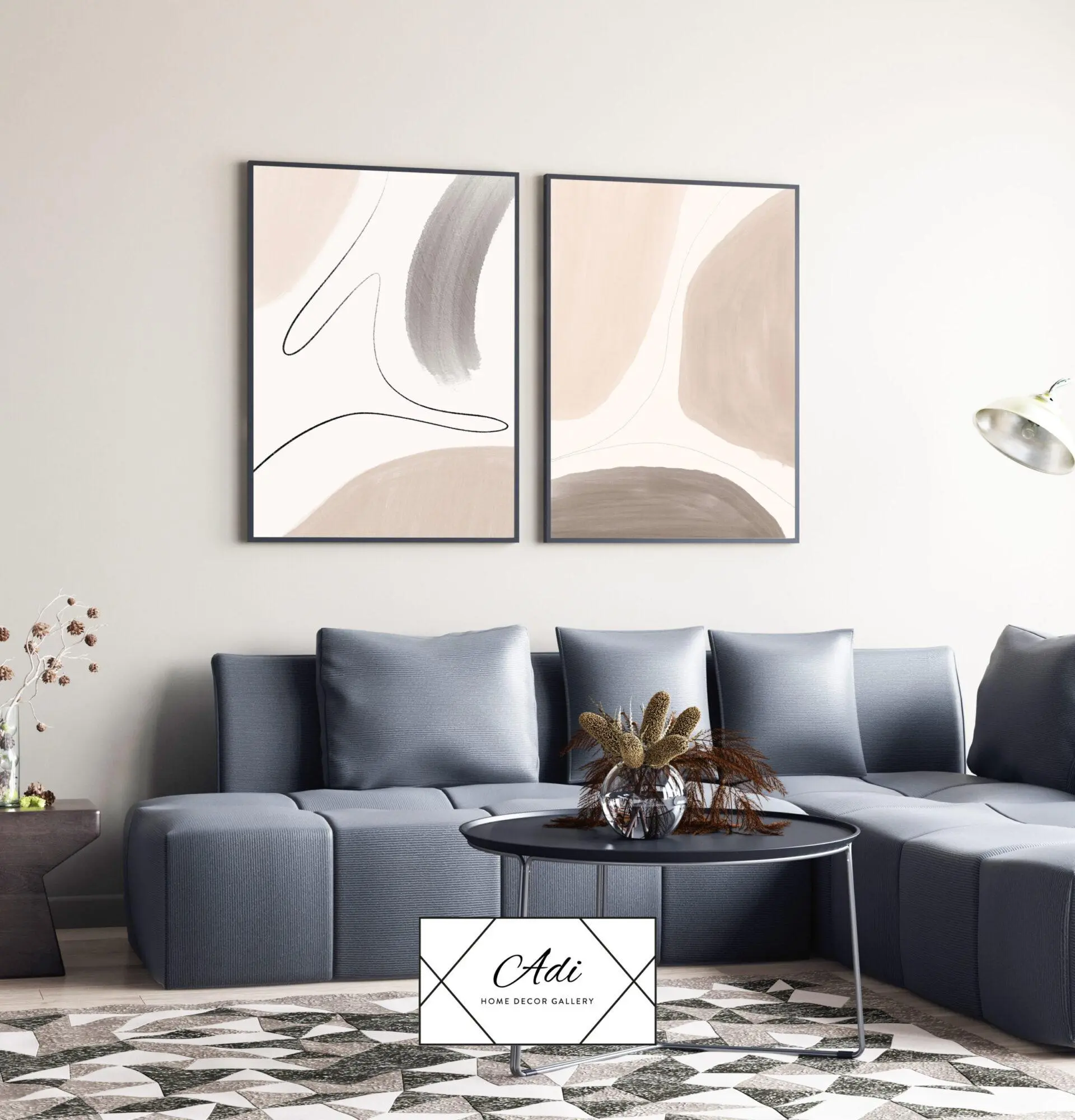 זוג תמונות של אבסטרקט נורדי