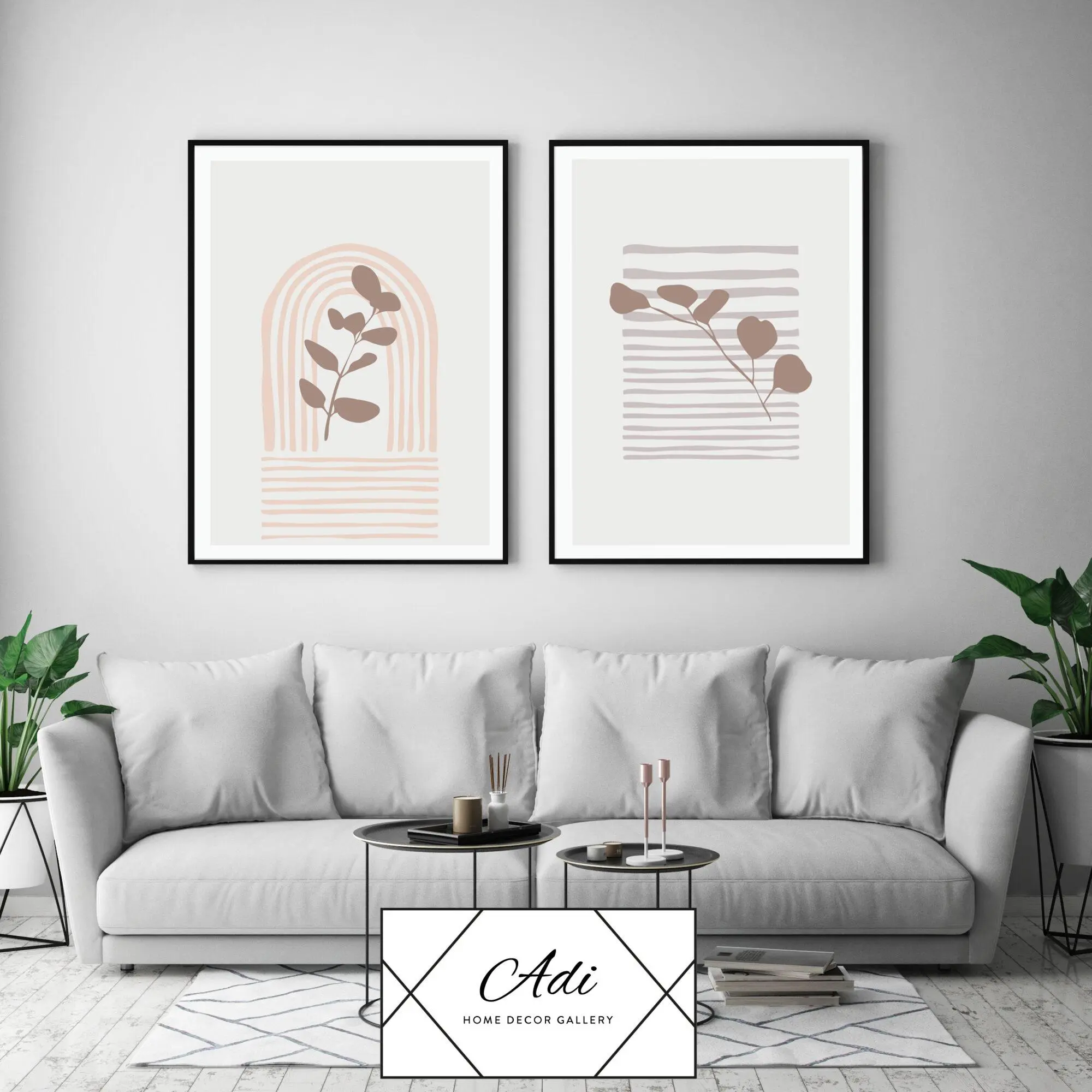 זוג תמונות נורדיות לסלון