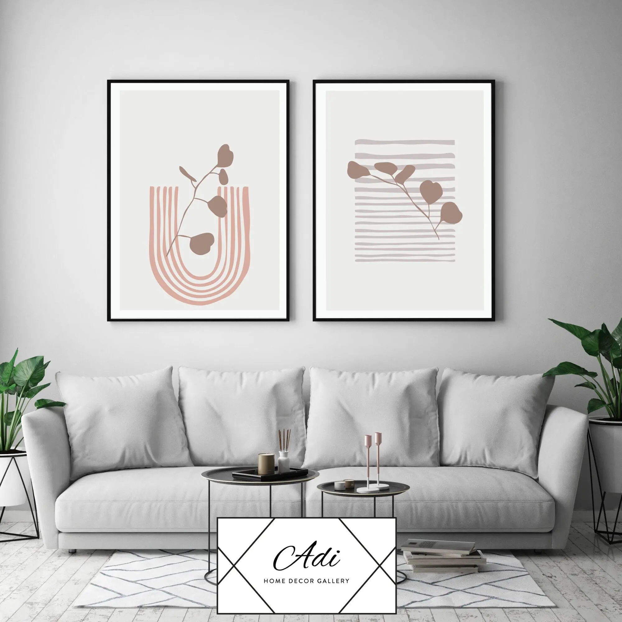 זוג תמונות נורדיות לסלון