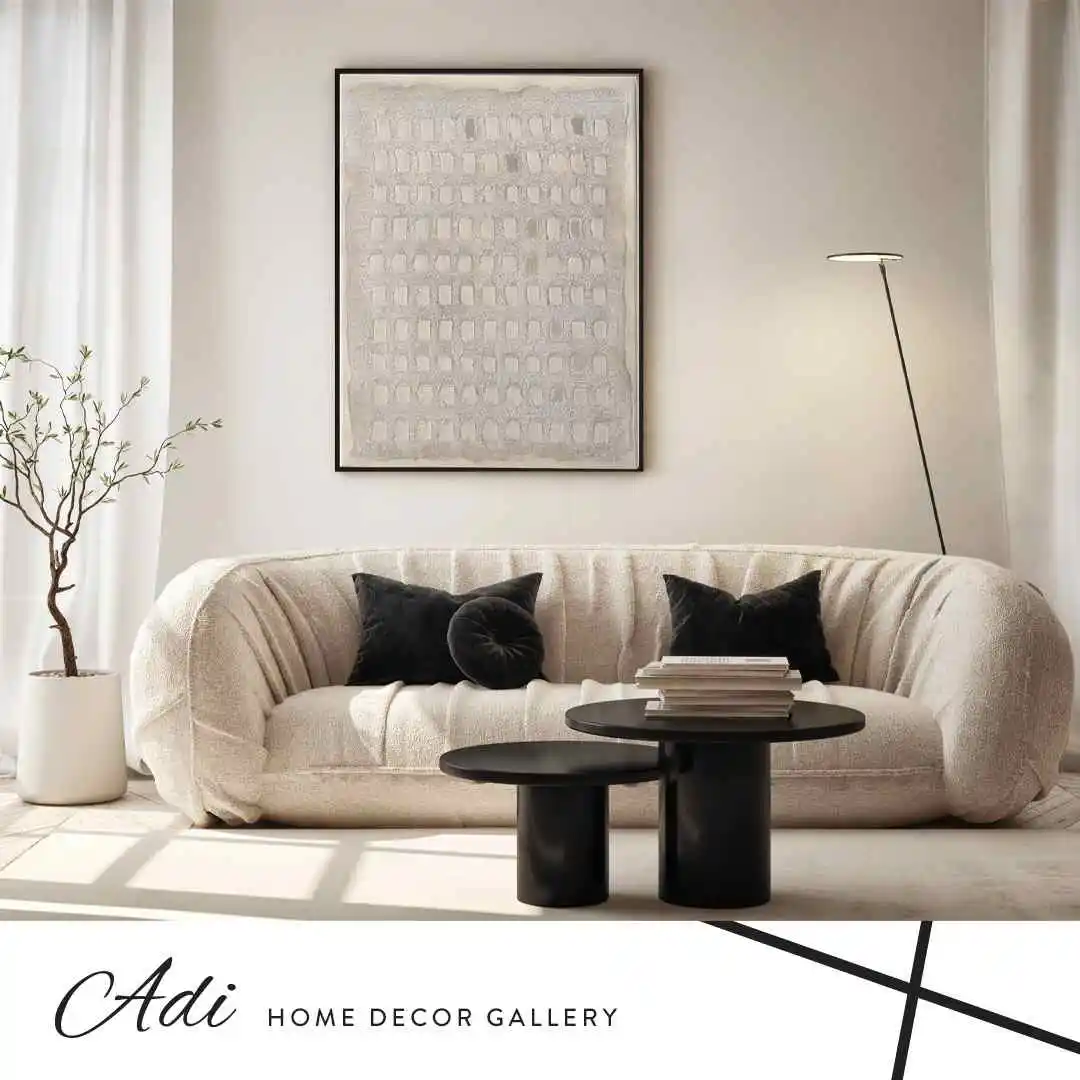 תמונת אסטרקט בגווני חום קוביות חום לבן