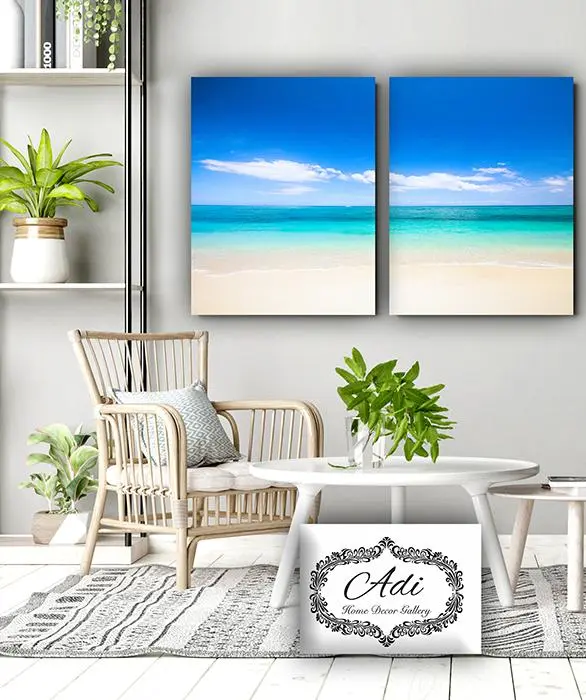 תמונה של חוף נוף ים מחולק