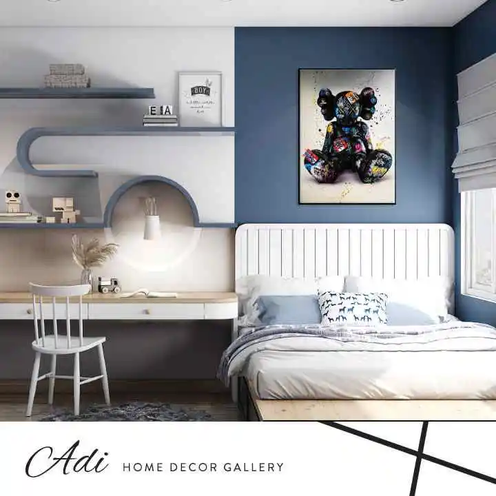 דובי גרפיטי יושב צבעוני