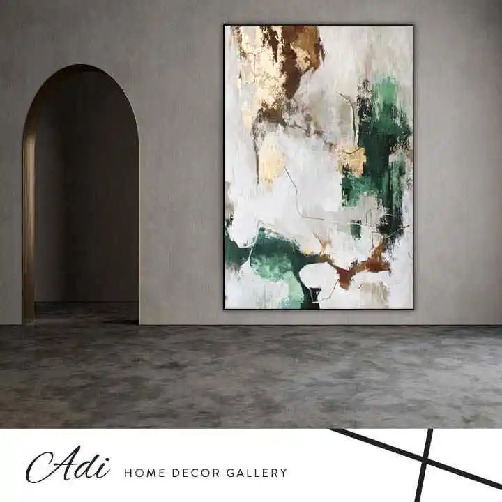 תמונת אבסטרקט גוונים בהירים ירוק חום