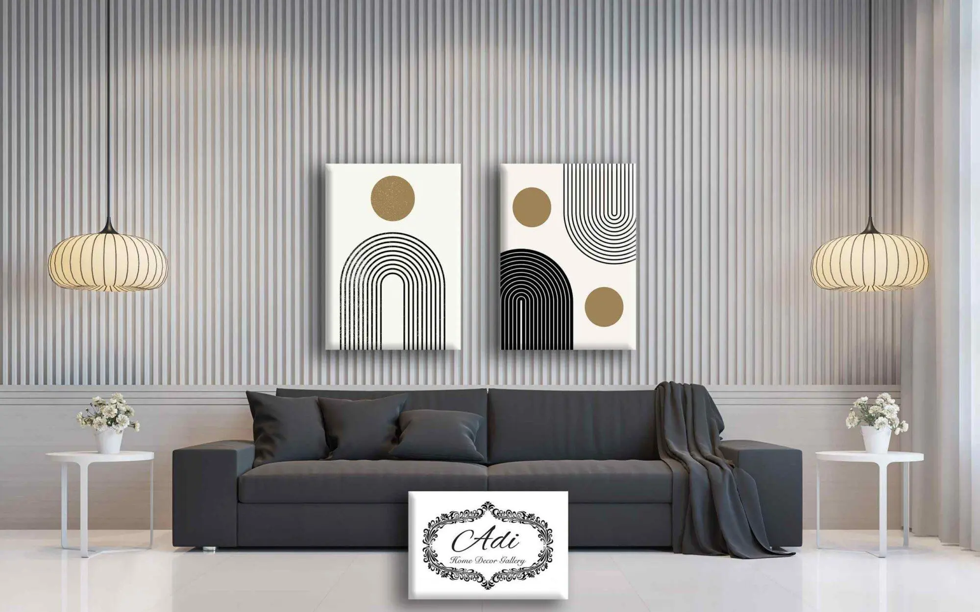 זוג תמונת גאומטרי מנימליסטי