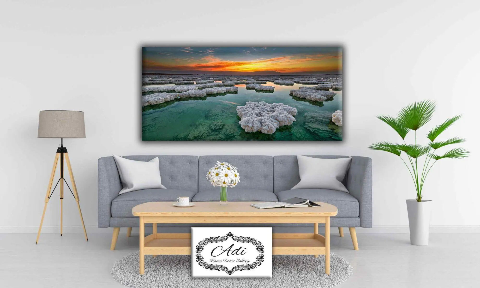 תמונה של ים המלח חוף שקיעה