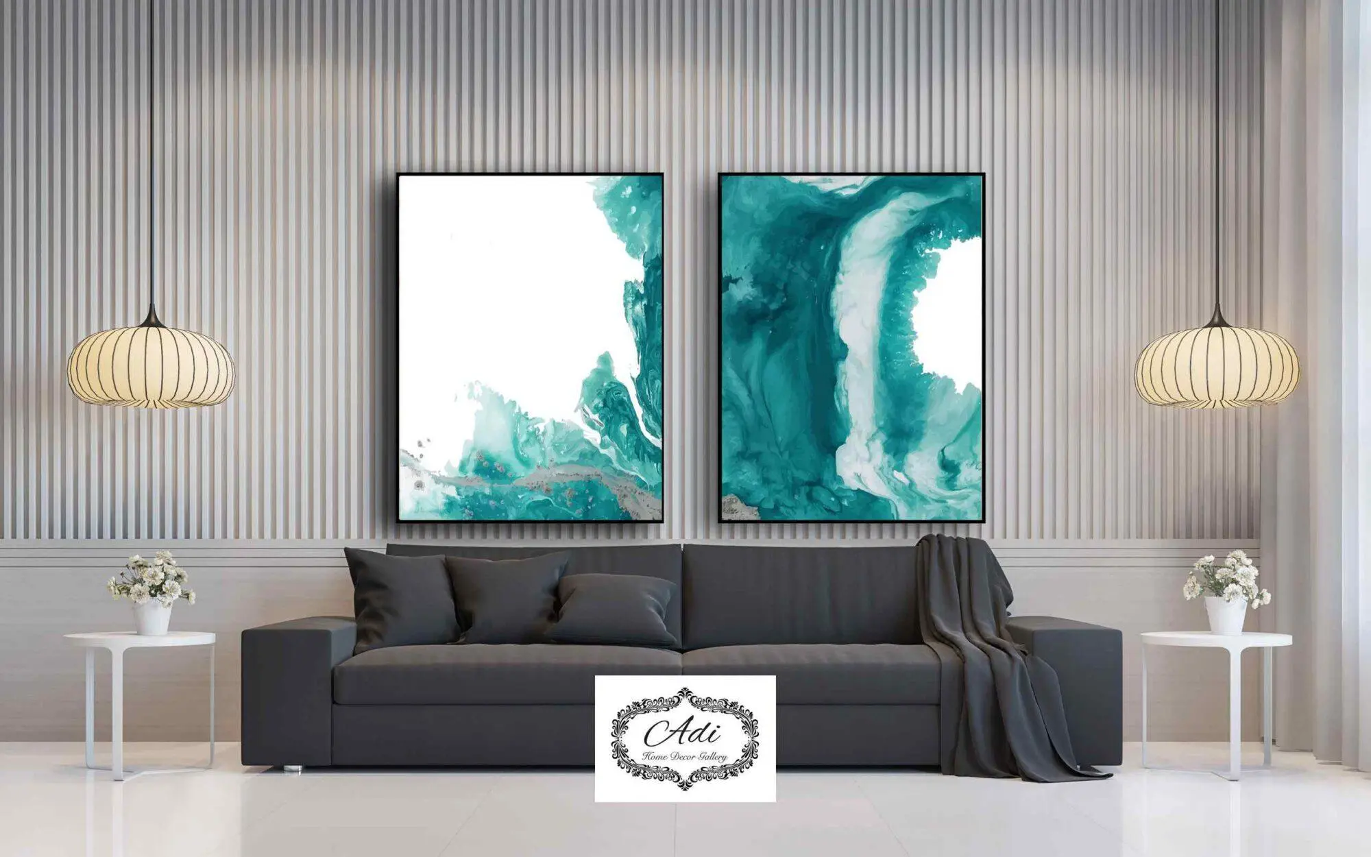 תמונה של אבסטרקט בצבע טורכיז