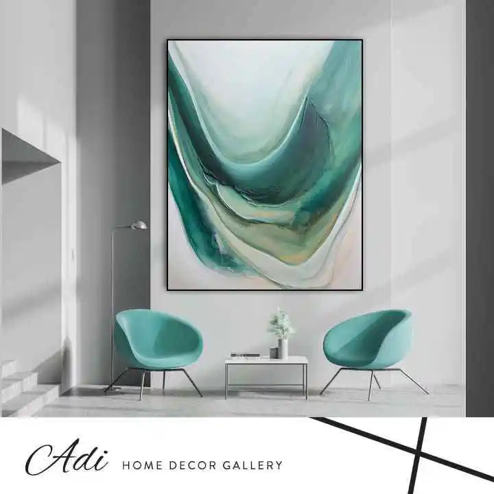 תמונת אבסטרקט בגווני ירוק