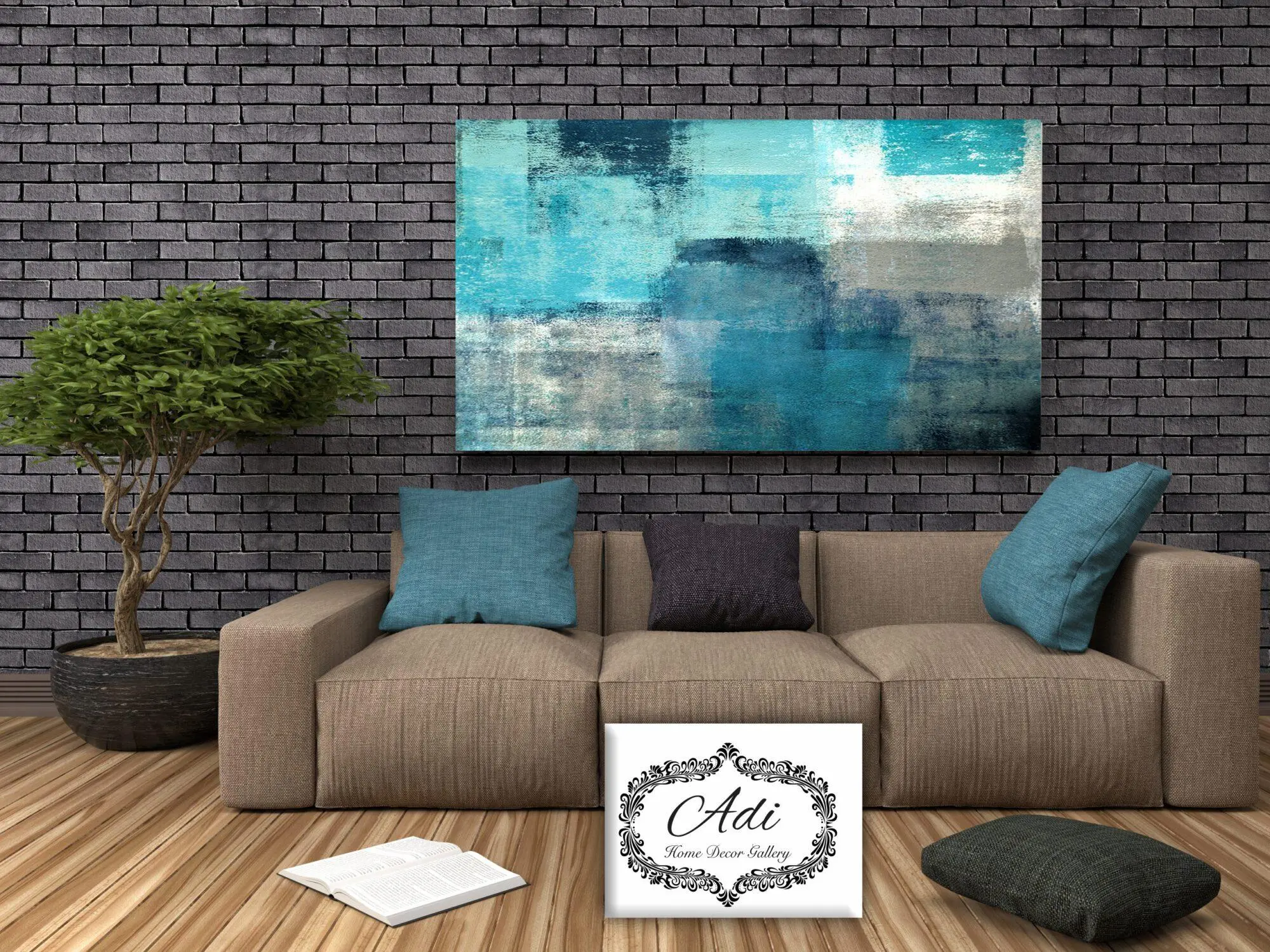 תמונה של אבסטרקט כחול אפור