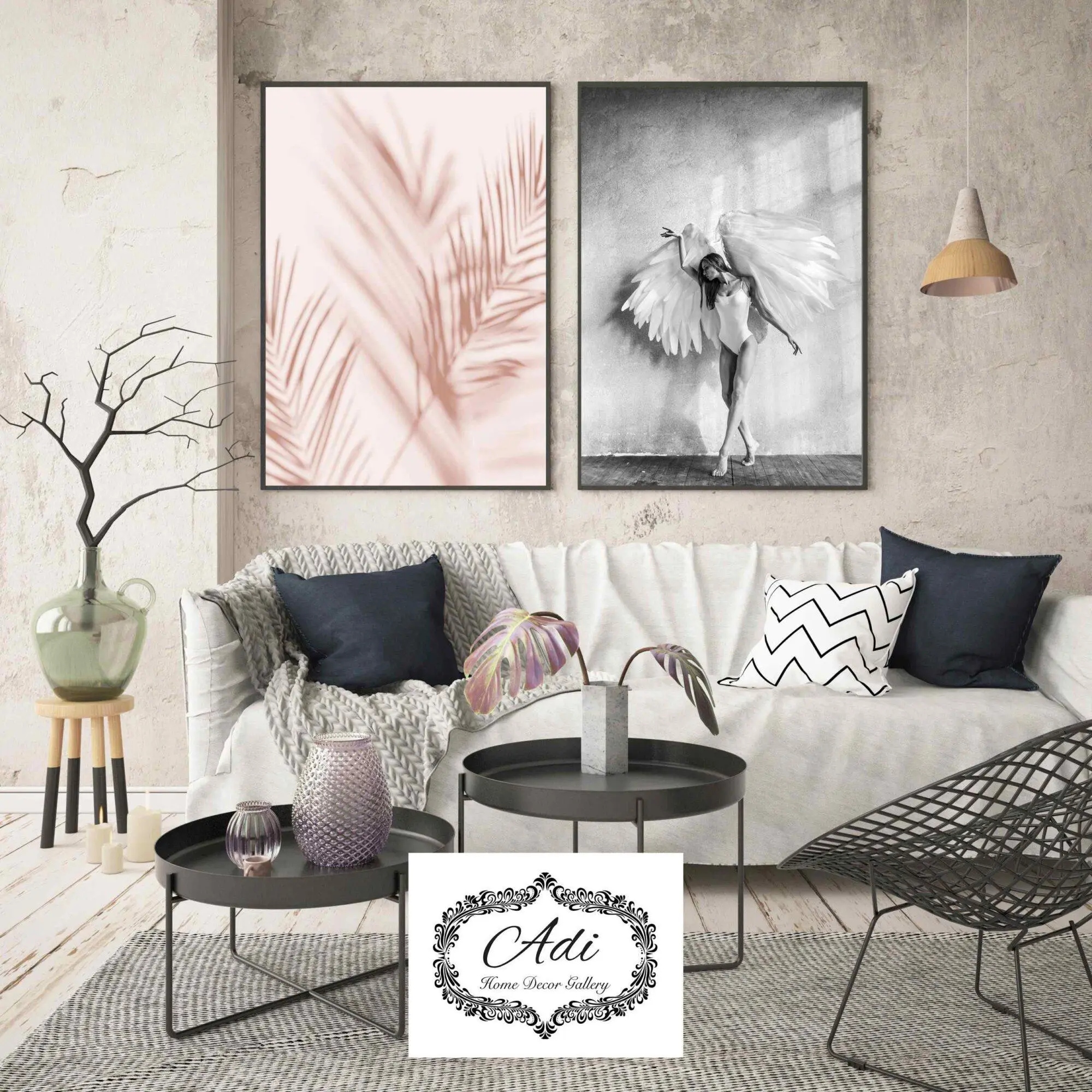 תמונה של מלאך ופרח ורוד