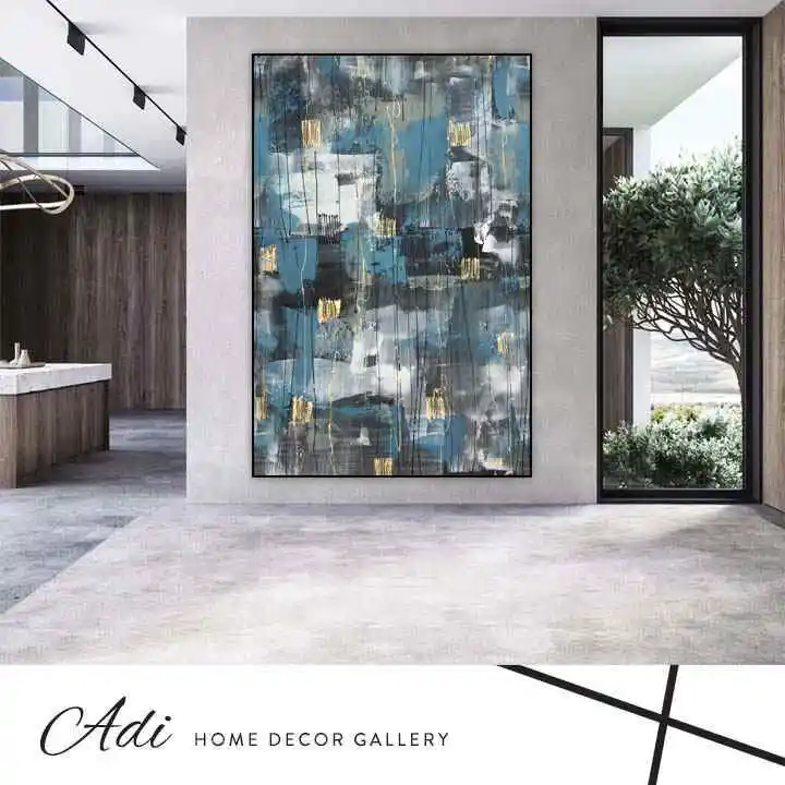 אבסטרקט טורכיז אפור לבן