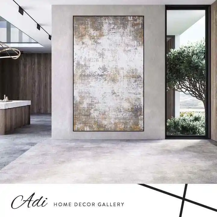 תמונת קנבס גדולה בגוונים אפור חום