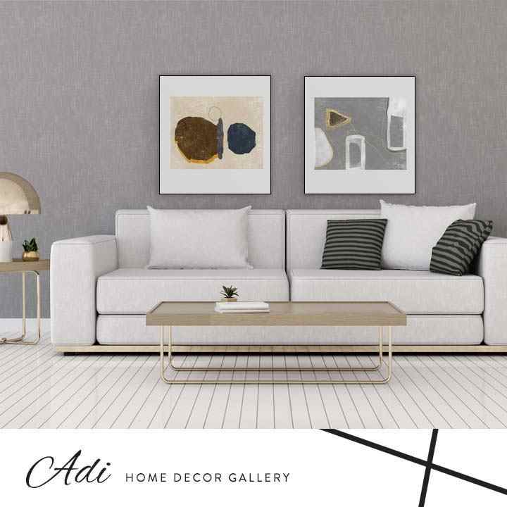זוג תמונות אבסטרקט בסגנון נורדי