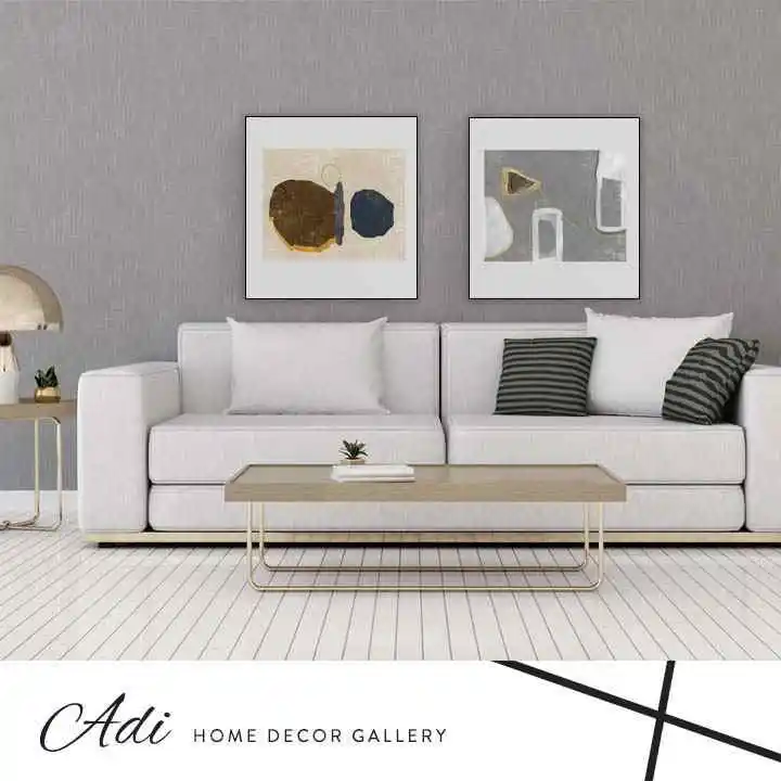 זוג תמונות אבסטרקט בסגנון נורדי