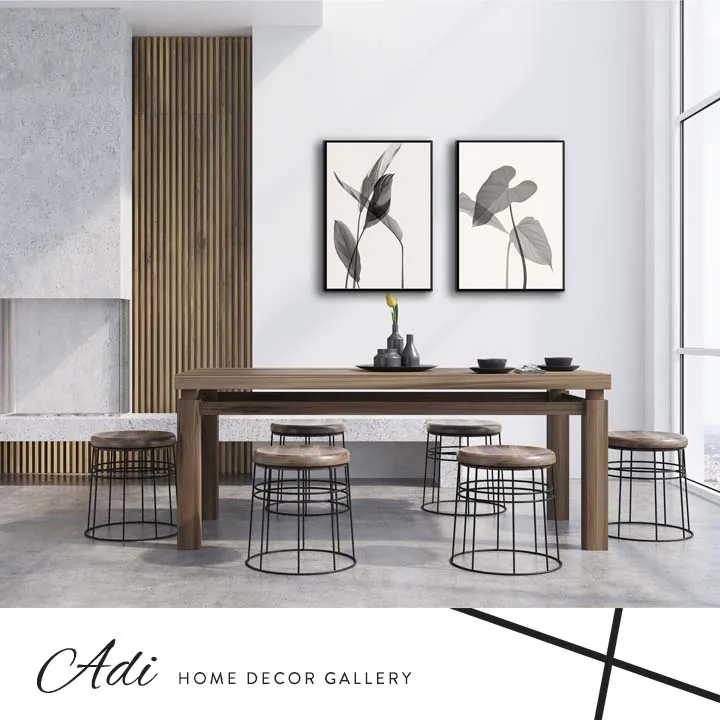 זוג תמונות עלים שחור לבן