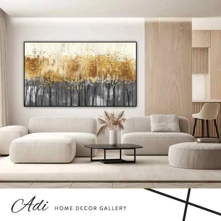 עצים זהב אפור לבן