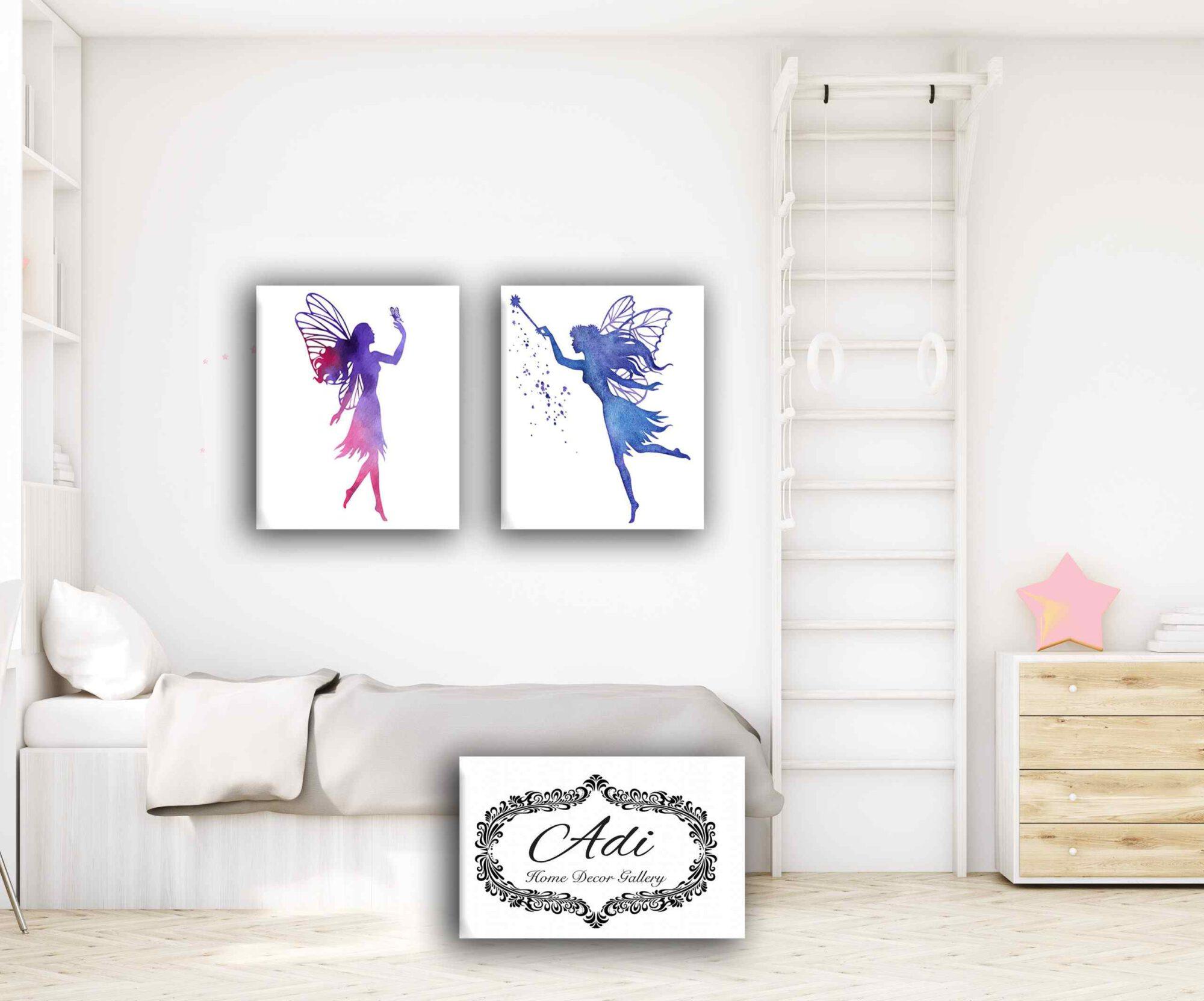 זוג תמונות של פיות חדרי בנות