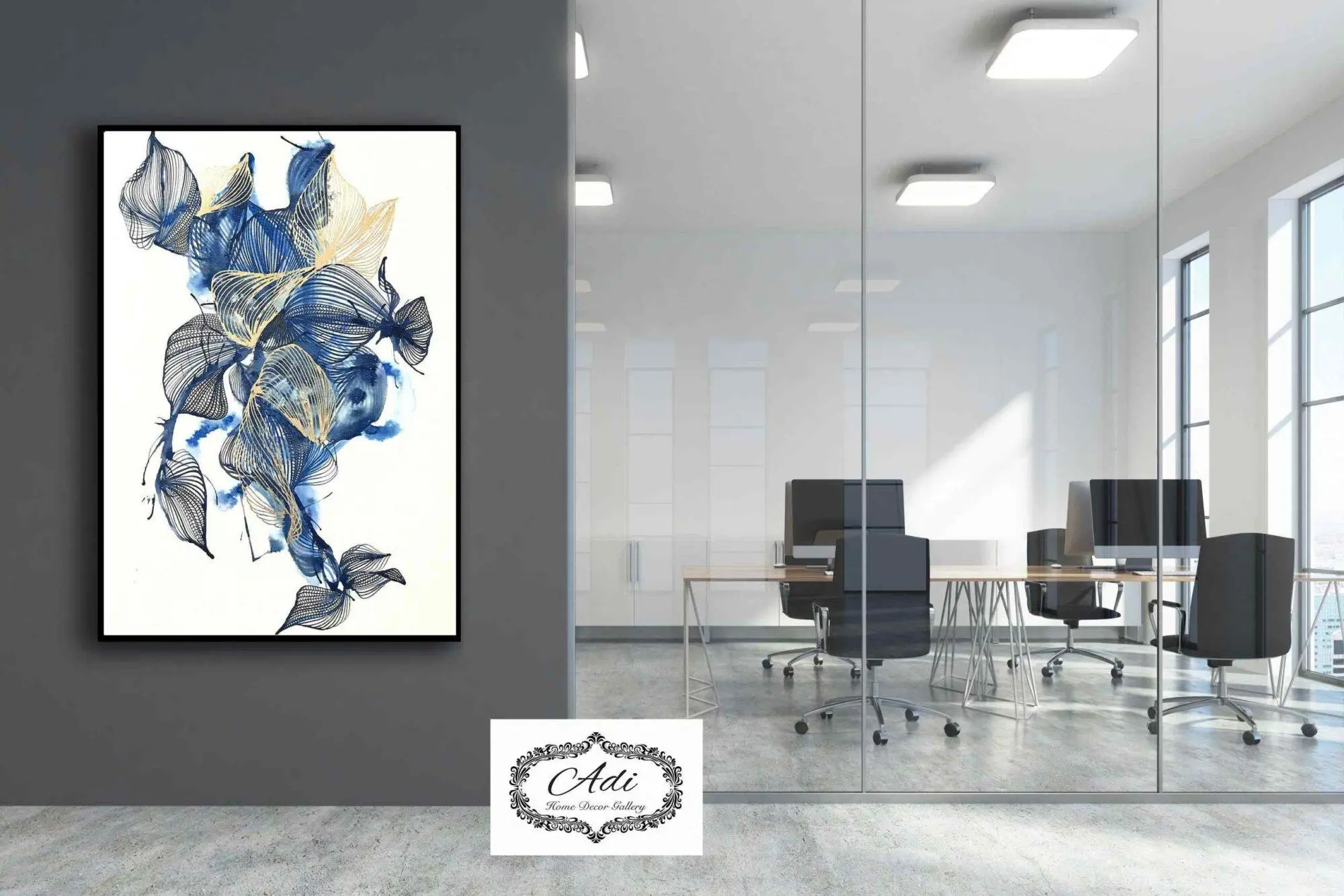 תמונה של פרח צבע כחול זהב