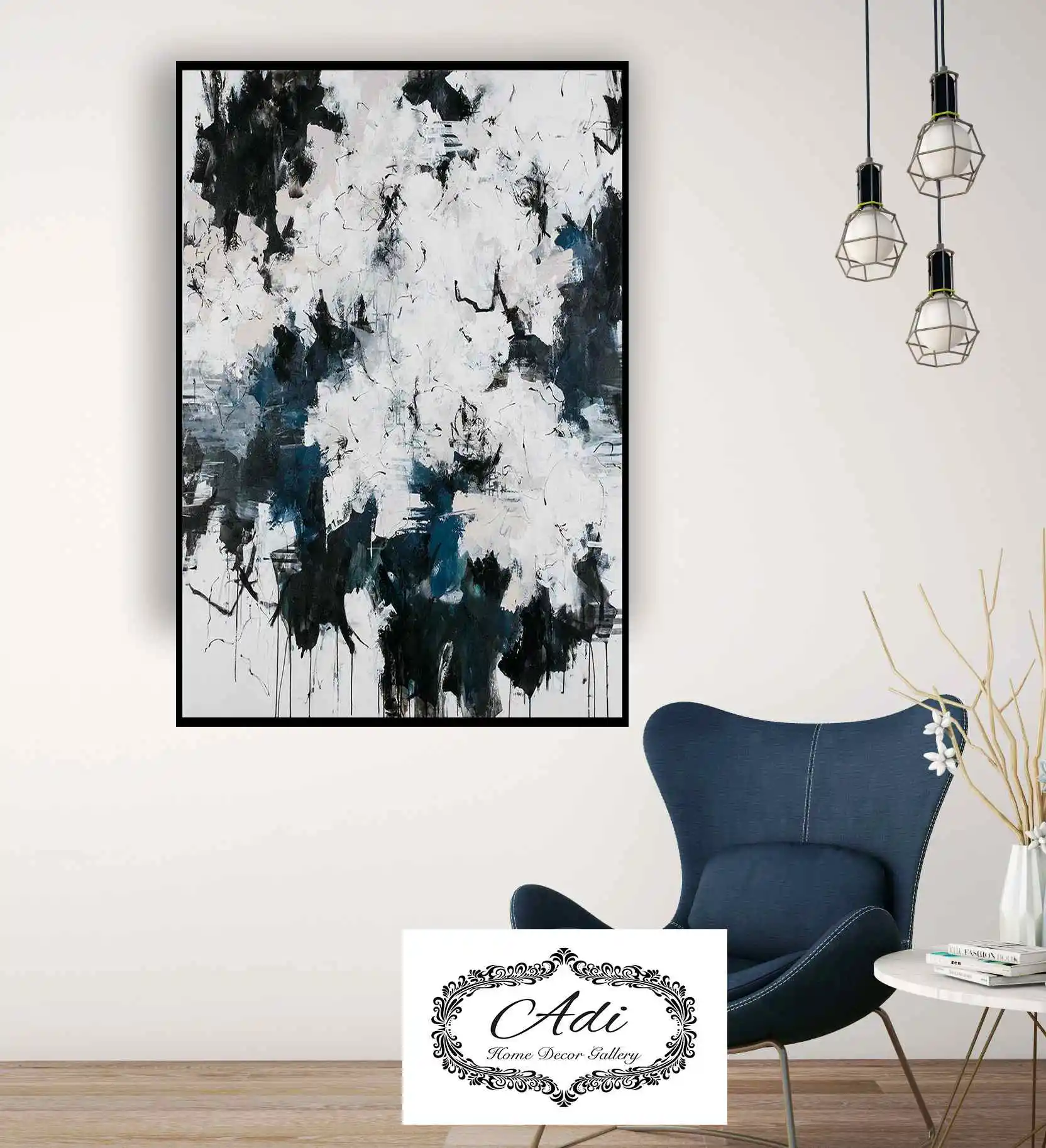 תמונה של פרחים בכחול