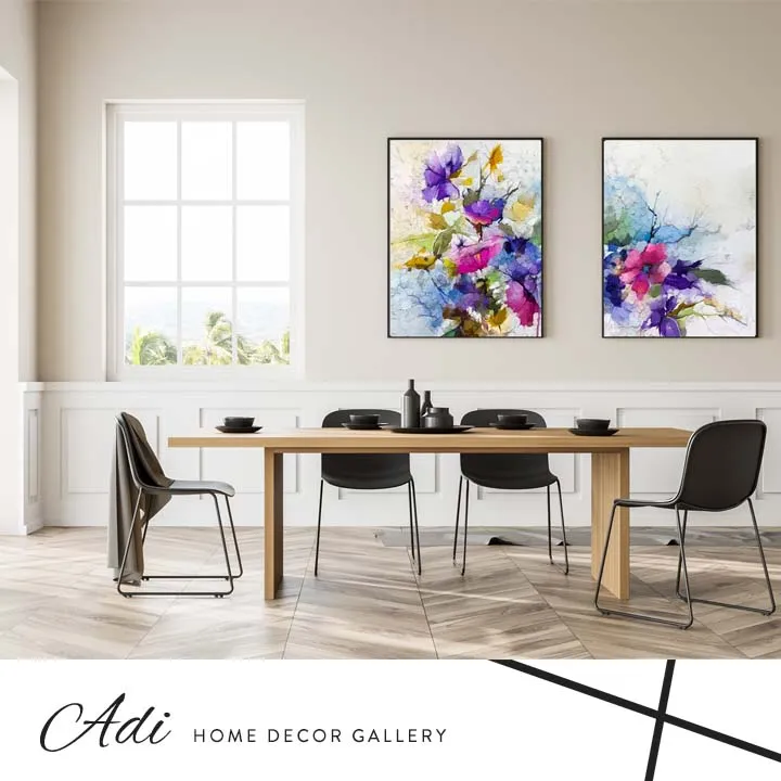 זוג תמונות של פרחים צבעוניים