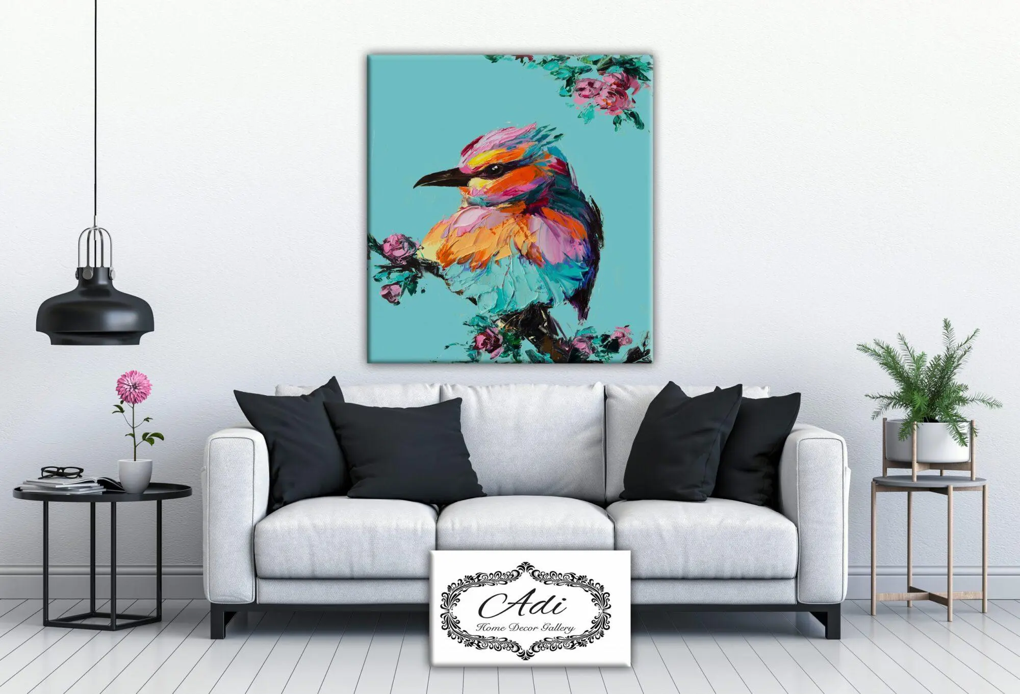 תמונה של ציפור אומנותי צבעוני