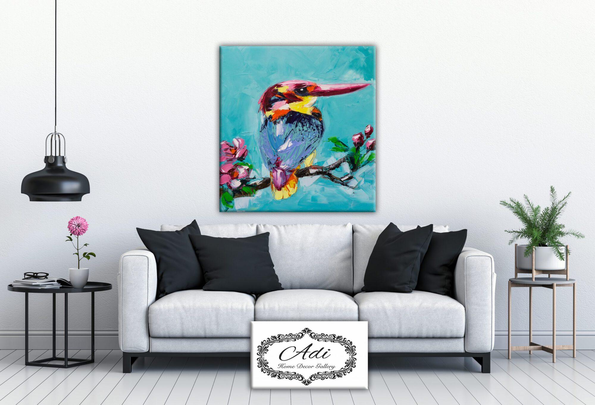 תמונה של ציפור אומנותי צבעוני