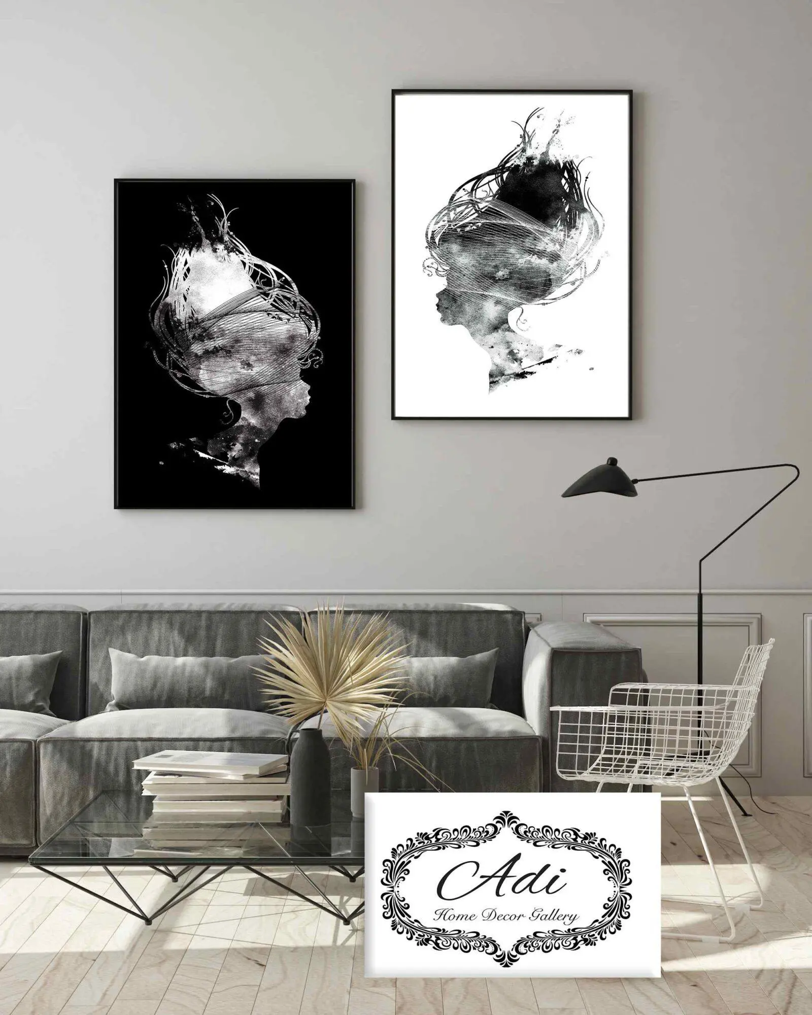 זוג תמונות של דמויות שחור לבן