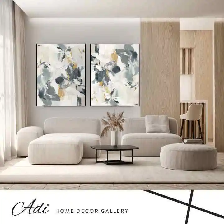 זוג תמונות קנבס אבסטרקט