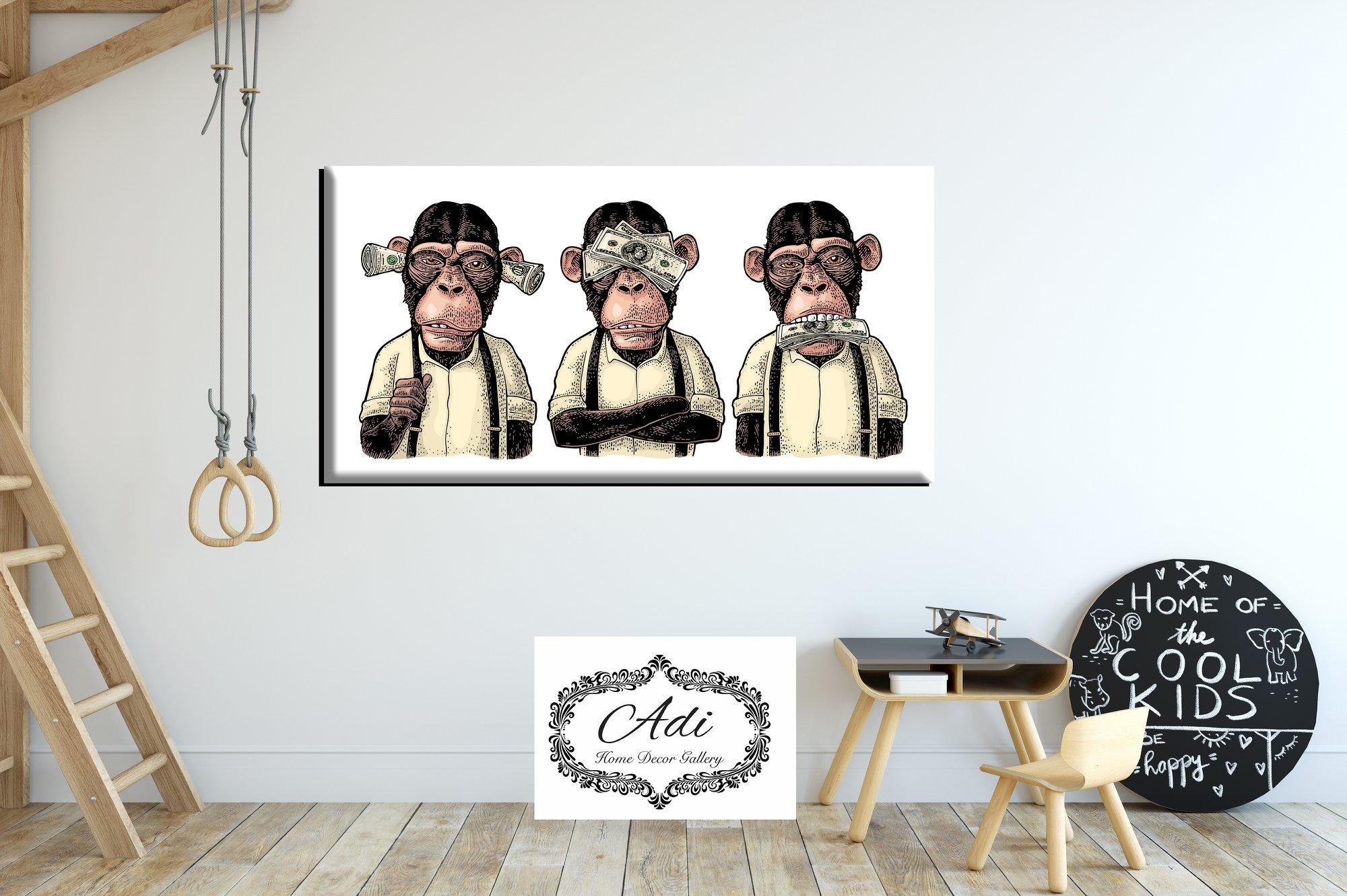 תמונה של שלושת הקופים רקע בהיר