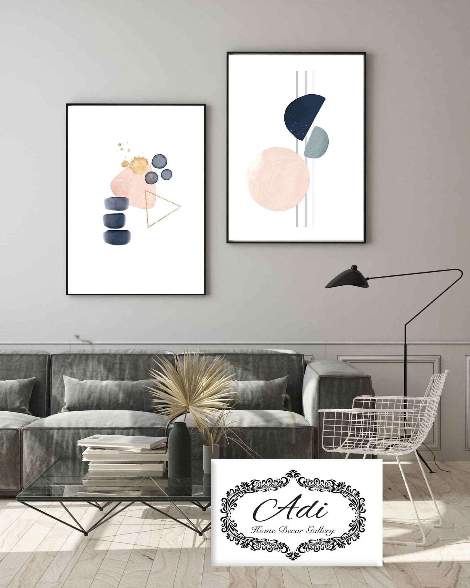 זוג תמונות בסגנון נורדי מודרני