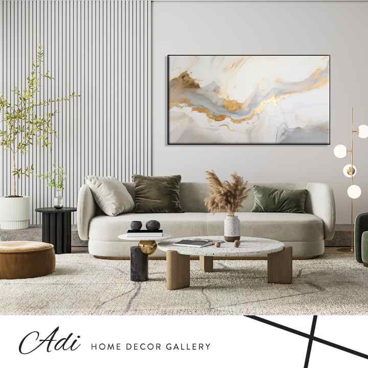 תמונה אבסטרקטית נעימה ויפה גוונים בהירים חום שמנת לבן