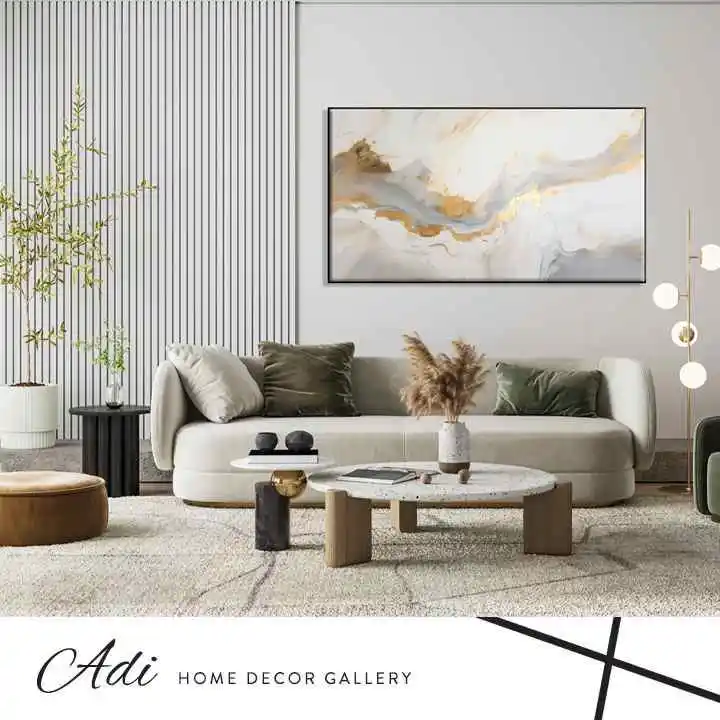 תמונה אבסטרקטית נעימה ויפה גוונים בהירים חום שמנת לבן