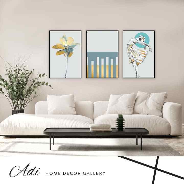 שלישיית תמונות קנבס רקדניות ואבסטרקט