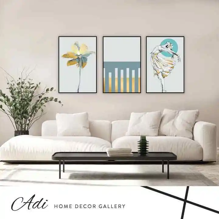 שלישיית תמונות קנבס רקדניות ואבסטרקט