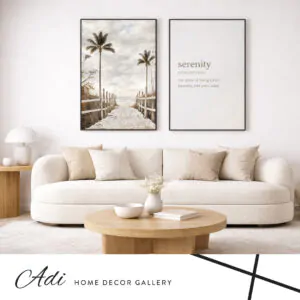 סט תמונות זוגי בשביל של שלווה, קנבס מודרני בגוונים בהירים