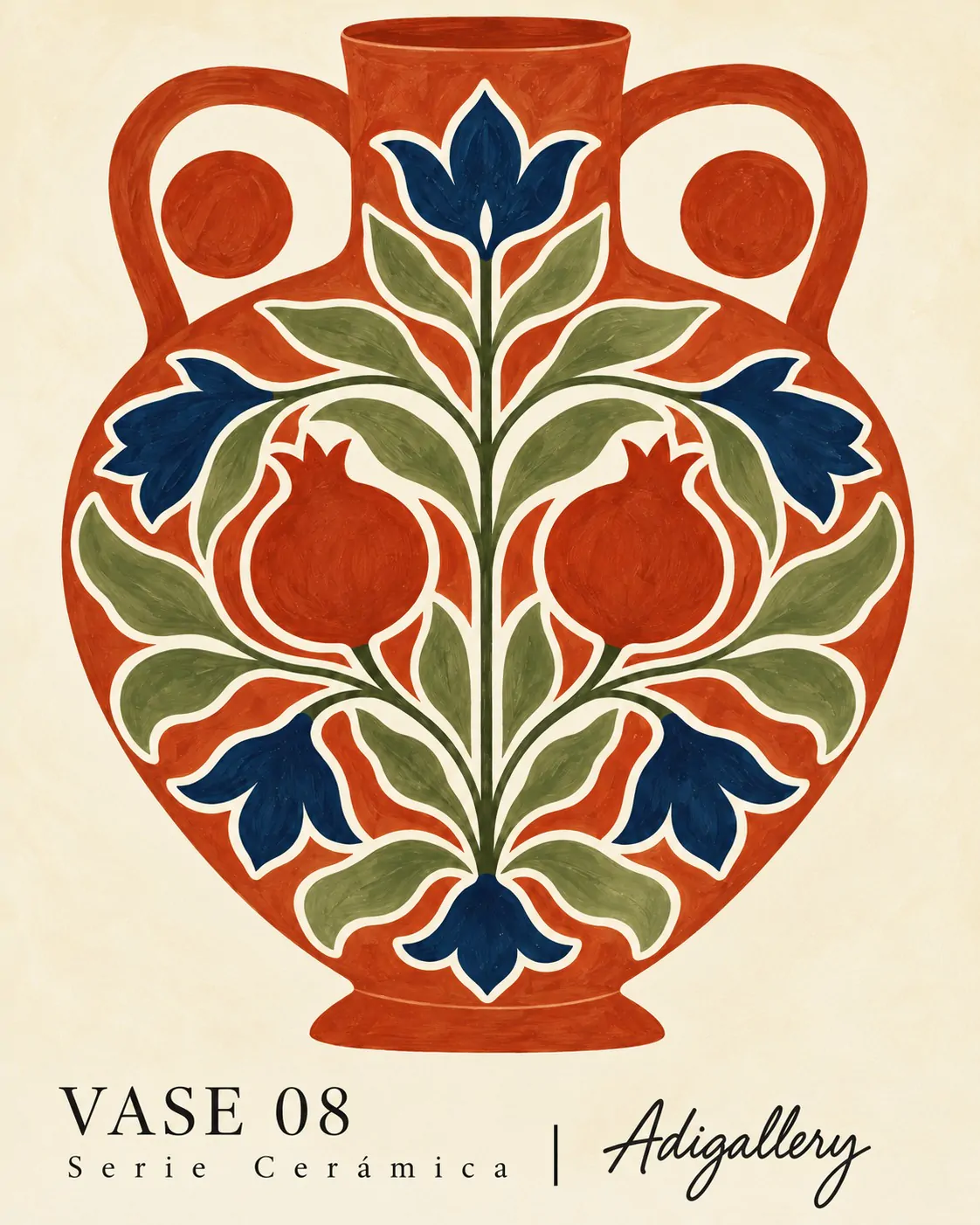 Ceramica Vase 08 – תמונת קנבס כד קרמיקה למלונות בוטיק