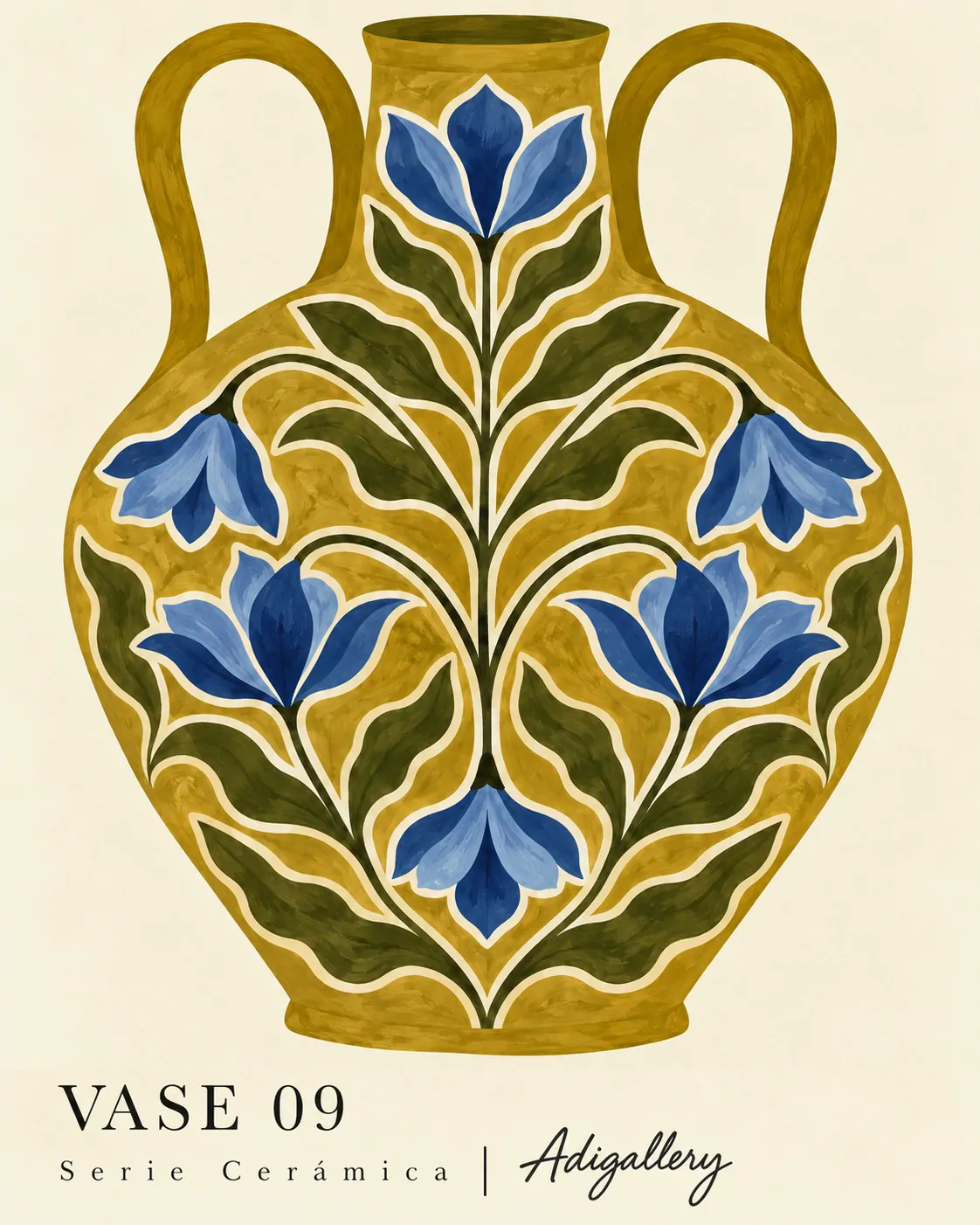 Ceramica Vase 09 – תמונת קנבס כד קרמיקה לחדרי מלון