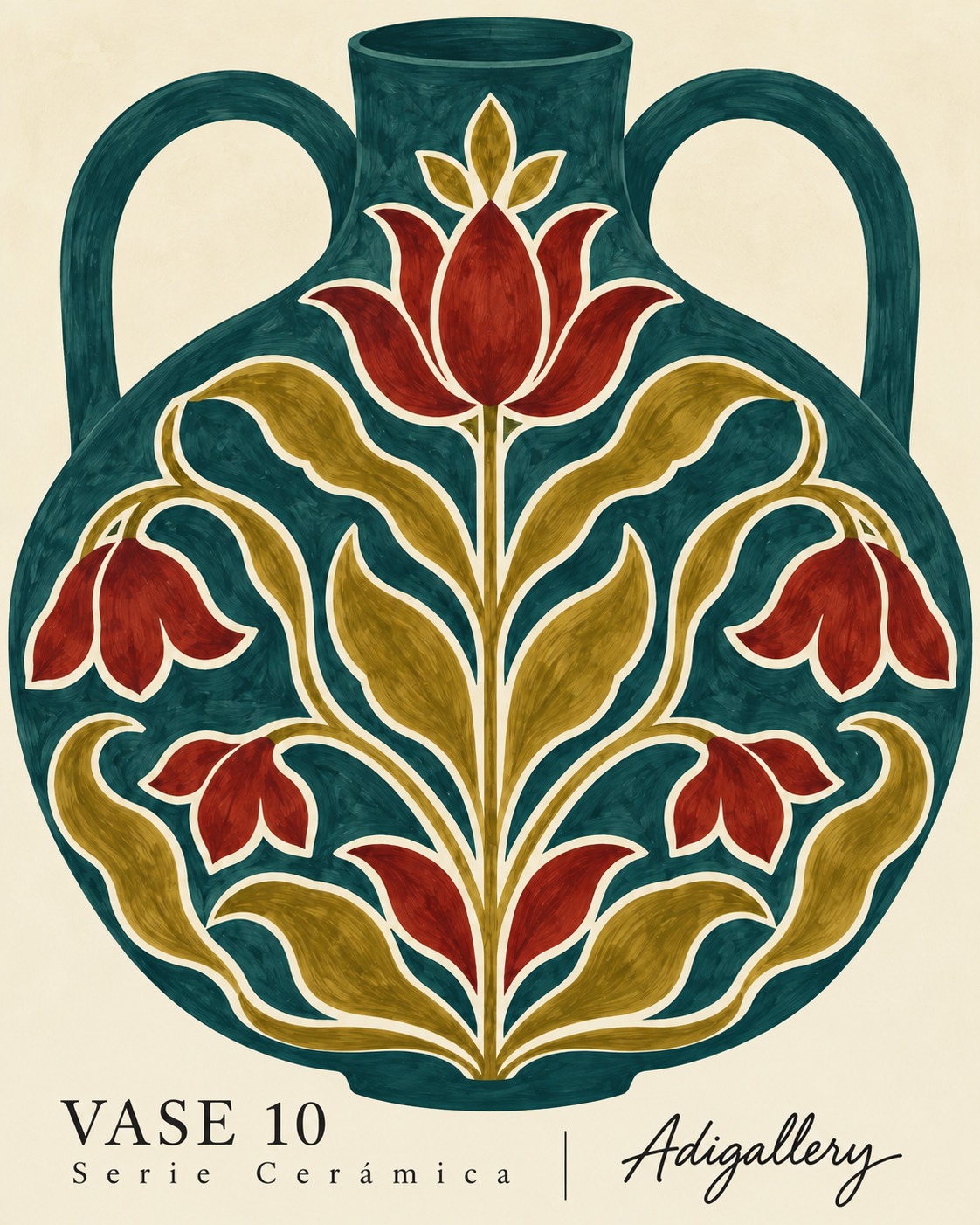 Ceramica Vase 10 – תמונת קנבס כד קרמיקה לסוויטות